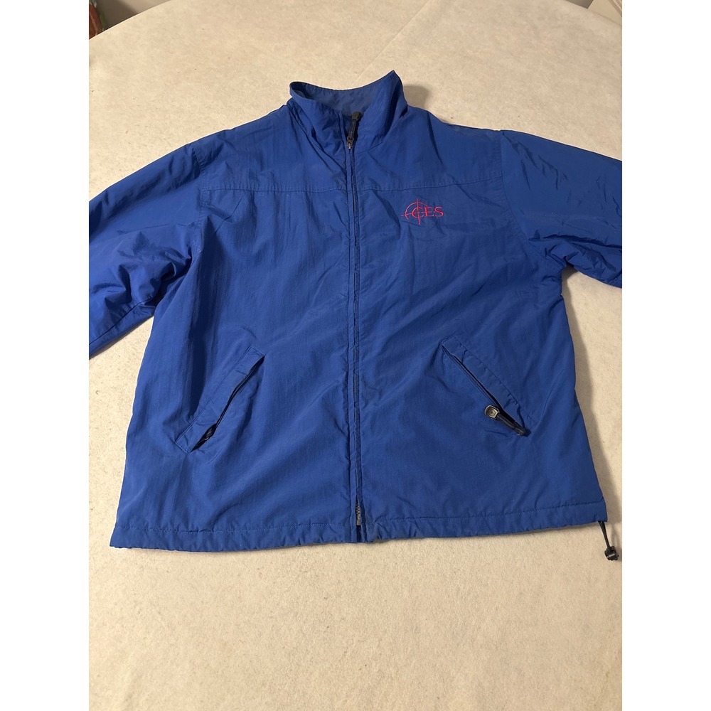 North‎ End All Climate Wear Blue Fleece Lined Windbreaker Jacket ACES Mens Large